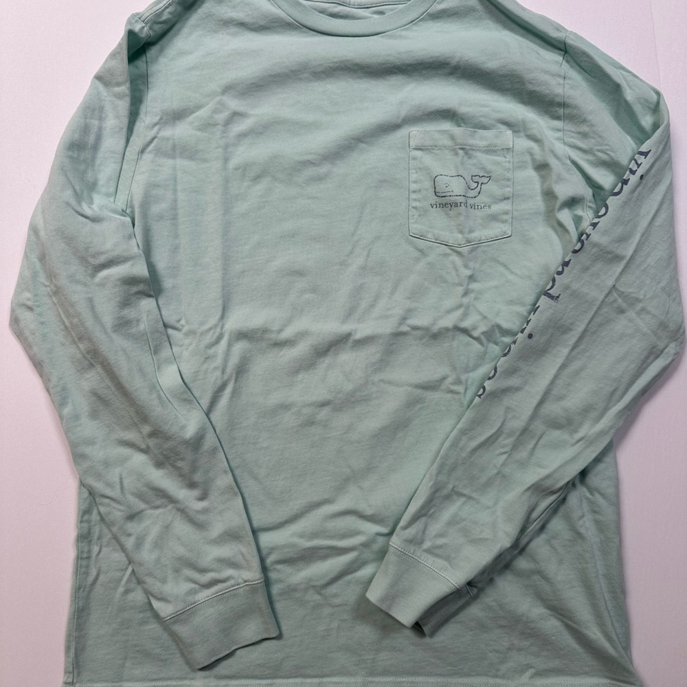 Vineyard Vines Boys Seafoam Long Sleeve Tee